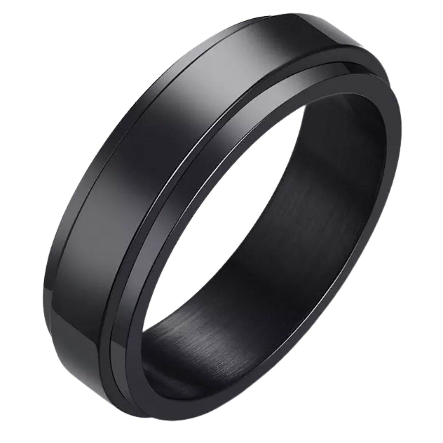 Anxiety Ring (Graveerbaar) Zwart