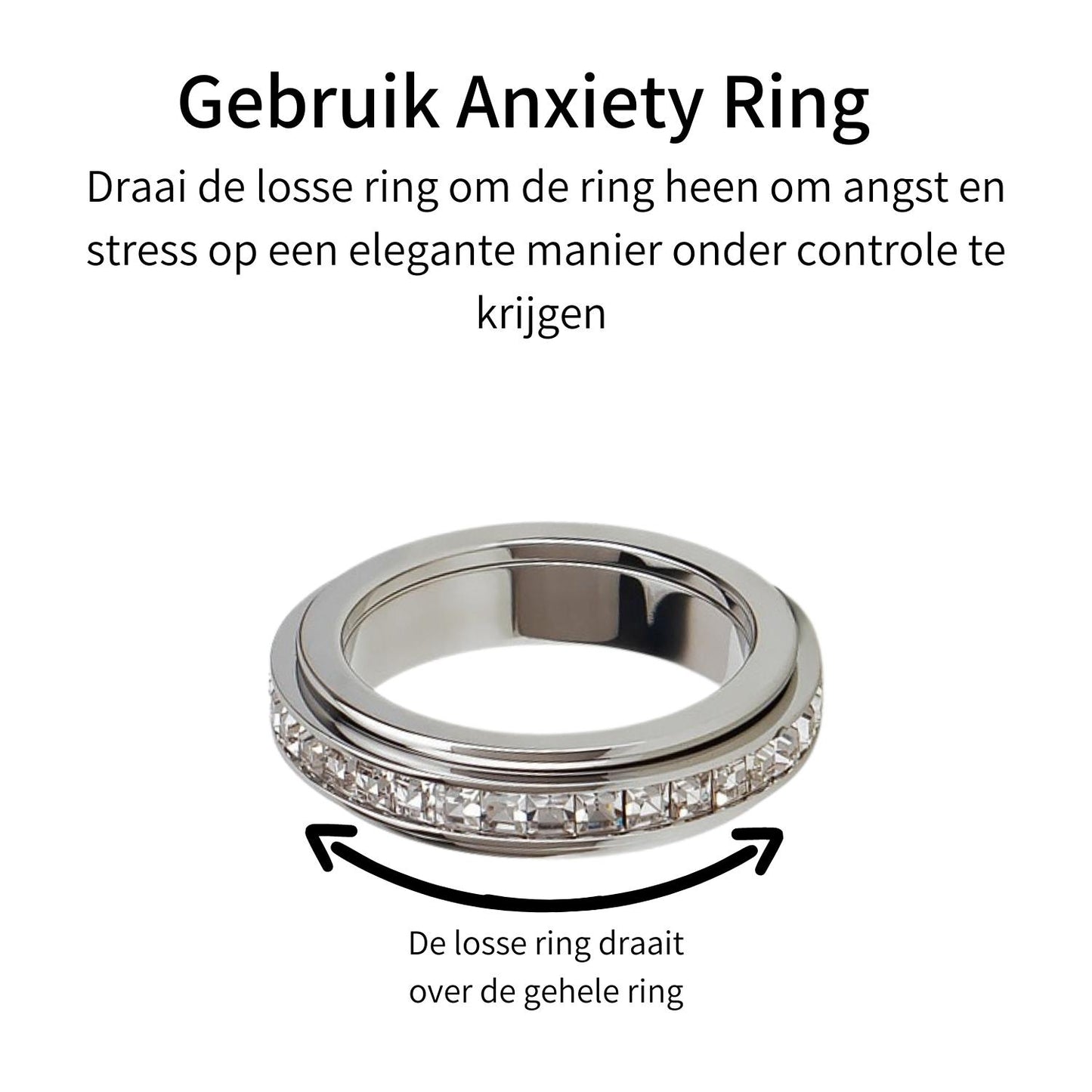 Anxiety Ring (Steentjes) Zilver Gebruik