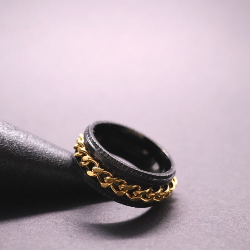 Anxiety Ring (ketting) Zwart-Goud Sfeerbeeld