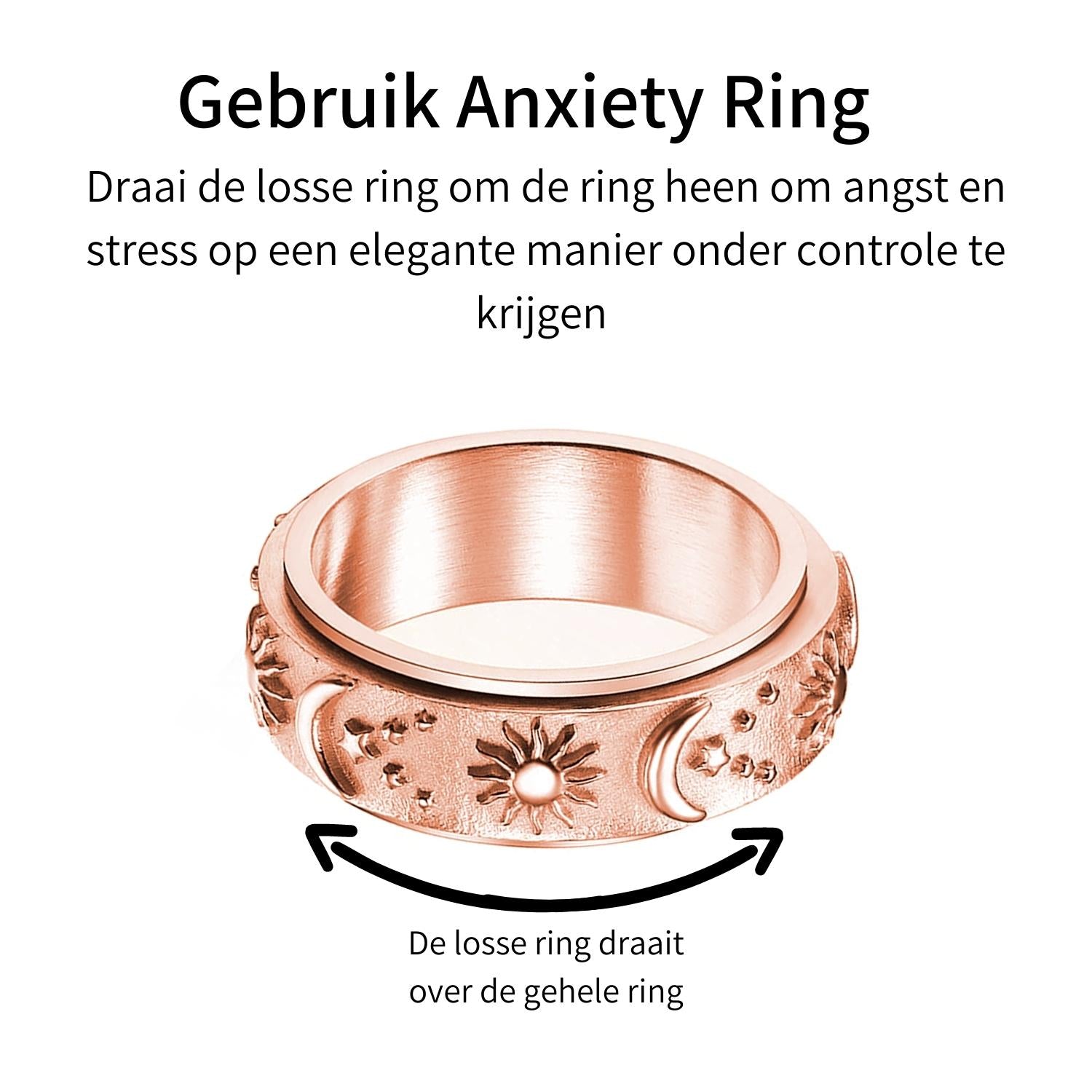 Anxiety Ring (zon maan) Koper Gebruik