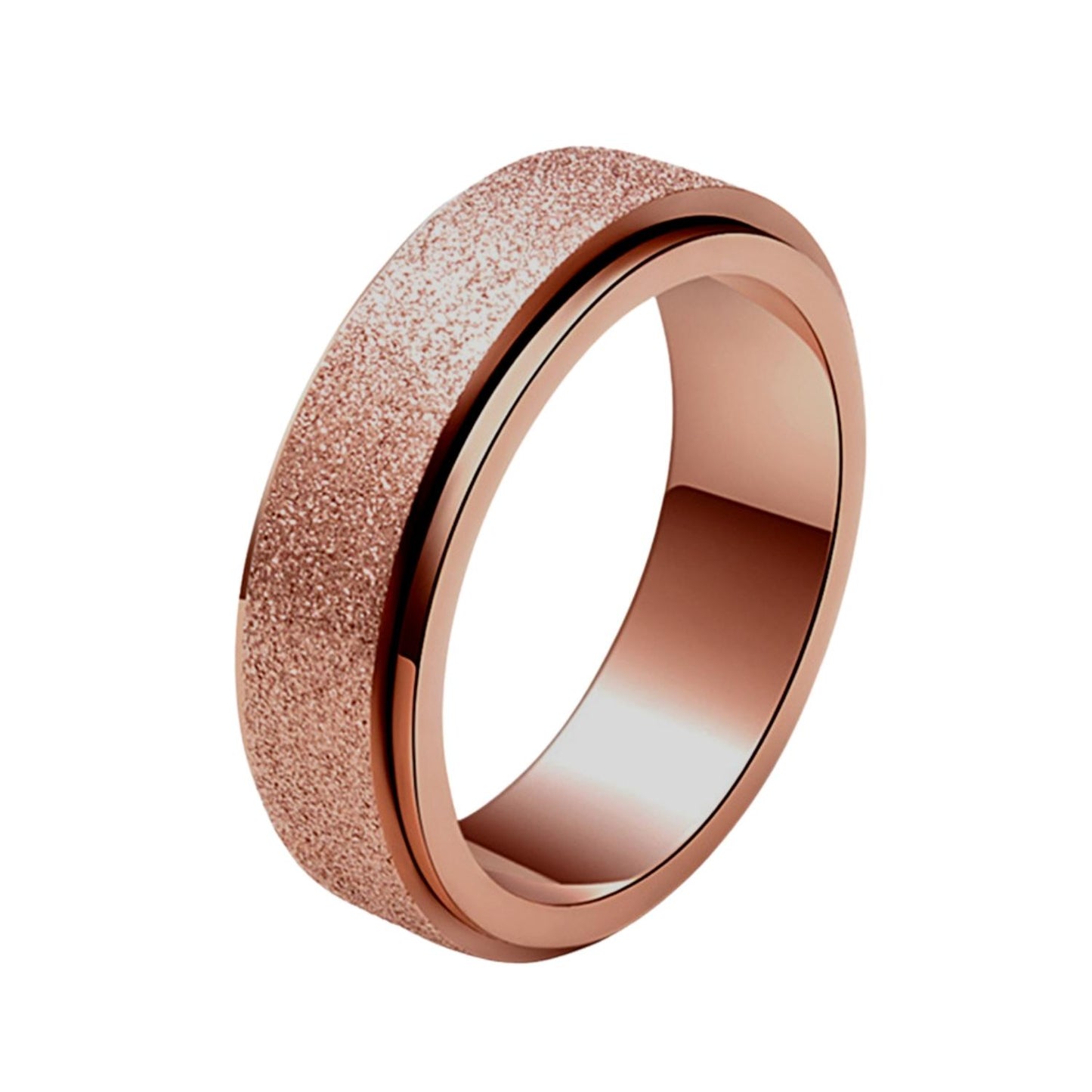 Anxiety ring (Glitter) Rosé Goud