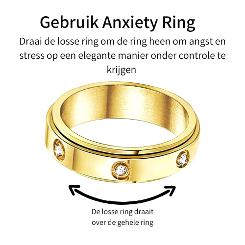 Anxiety ring (Zirkonia) Goud Gebruik